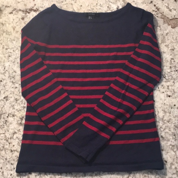 Forever 21 Sweaters - Forever 21 Navy and red stripe sweater